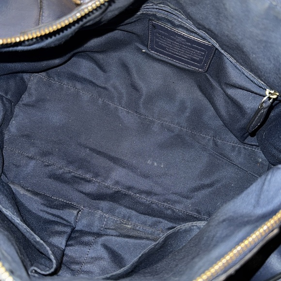 Coach Bag Prairie Dark Navy Leather Satchel Bag - Picture 9 of 17